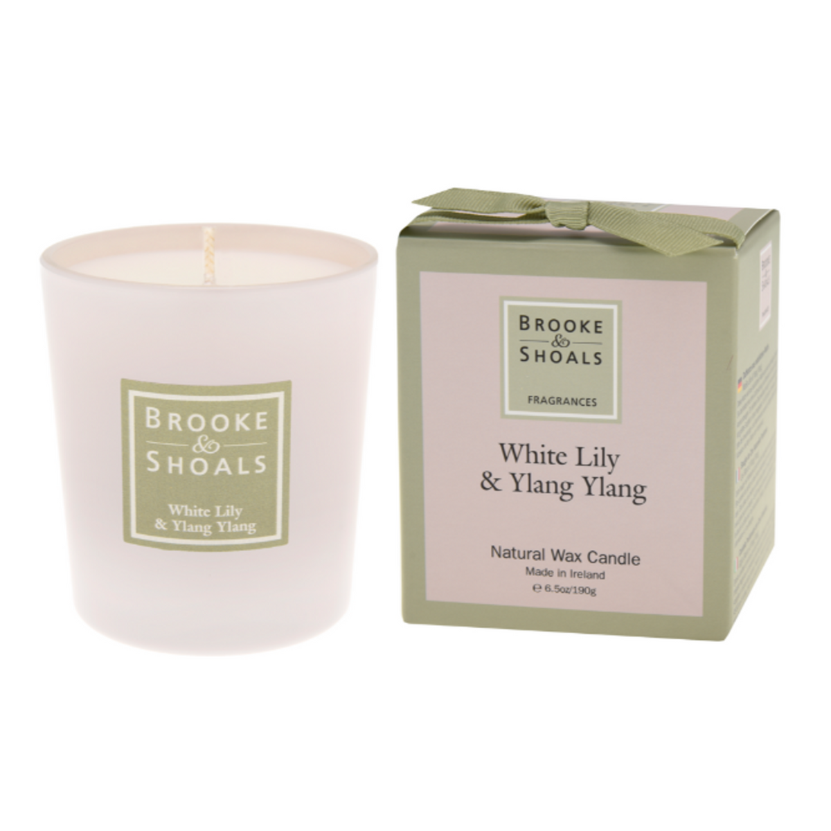 Scented Candle - White Lily &amp; Ylang Ylan (Brooke &amp; Shoals)